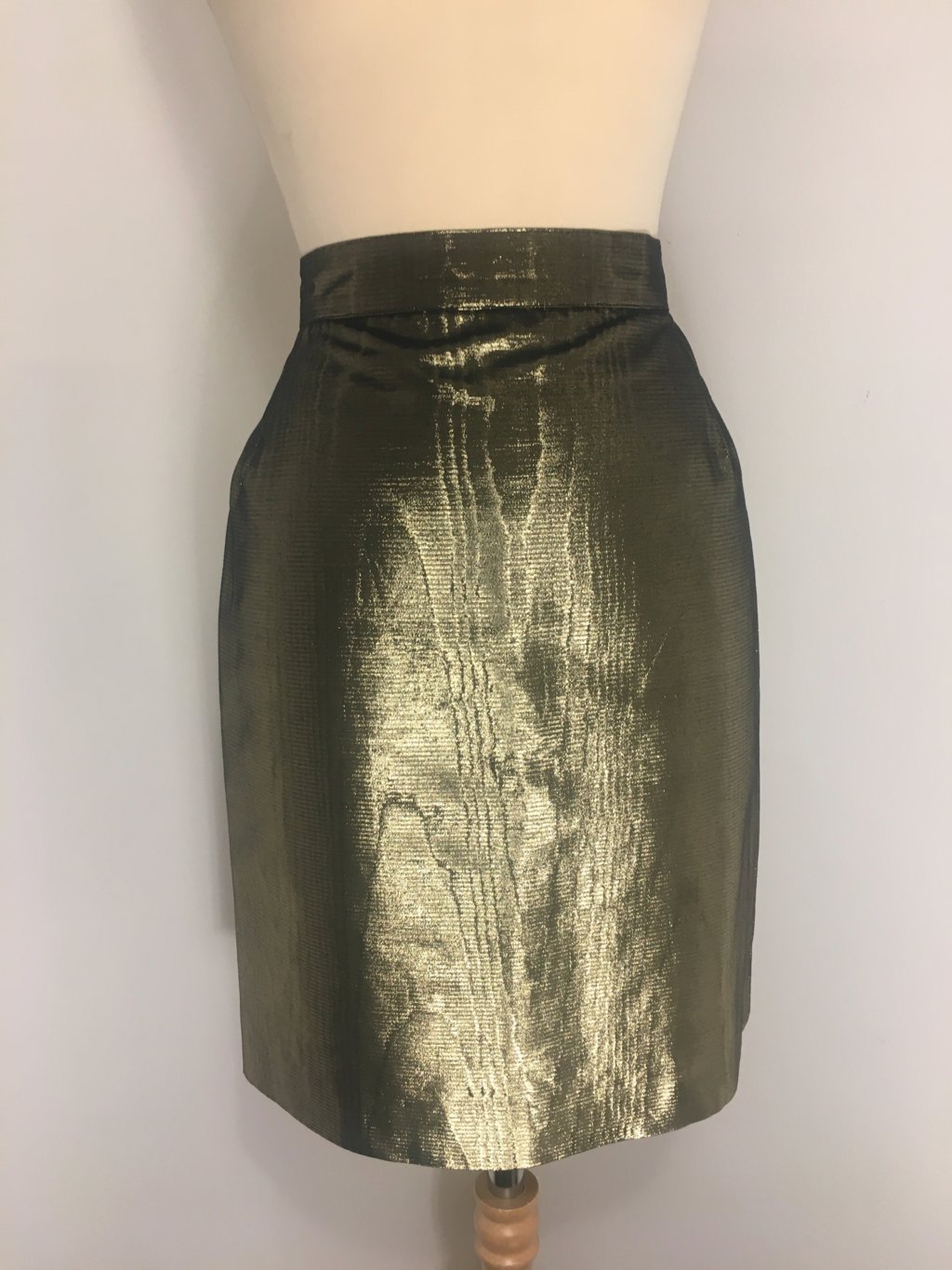 80s metallic skirt